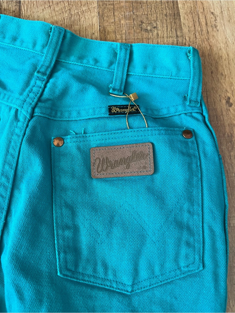 Wrangler Women’s Teal Flare Jeans vintage made in USA - Picture 1 of 13
